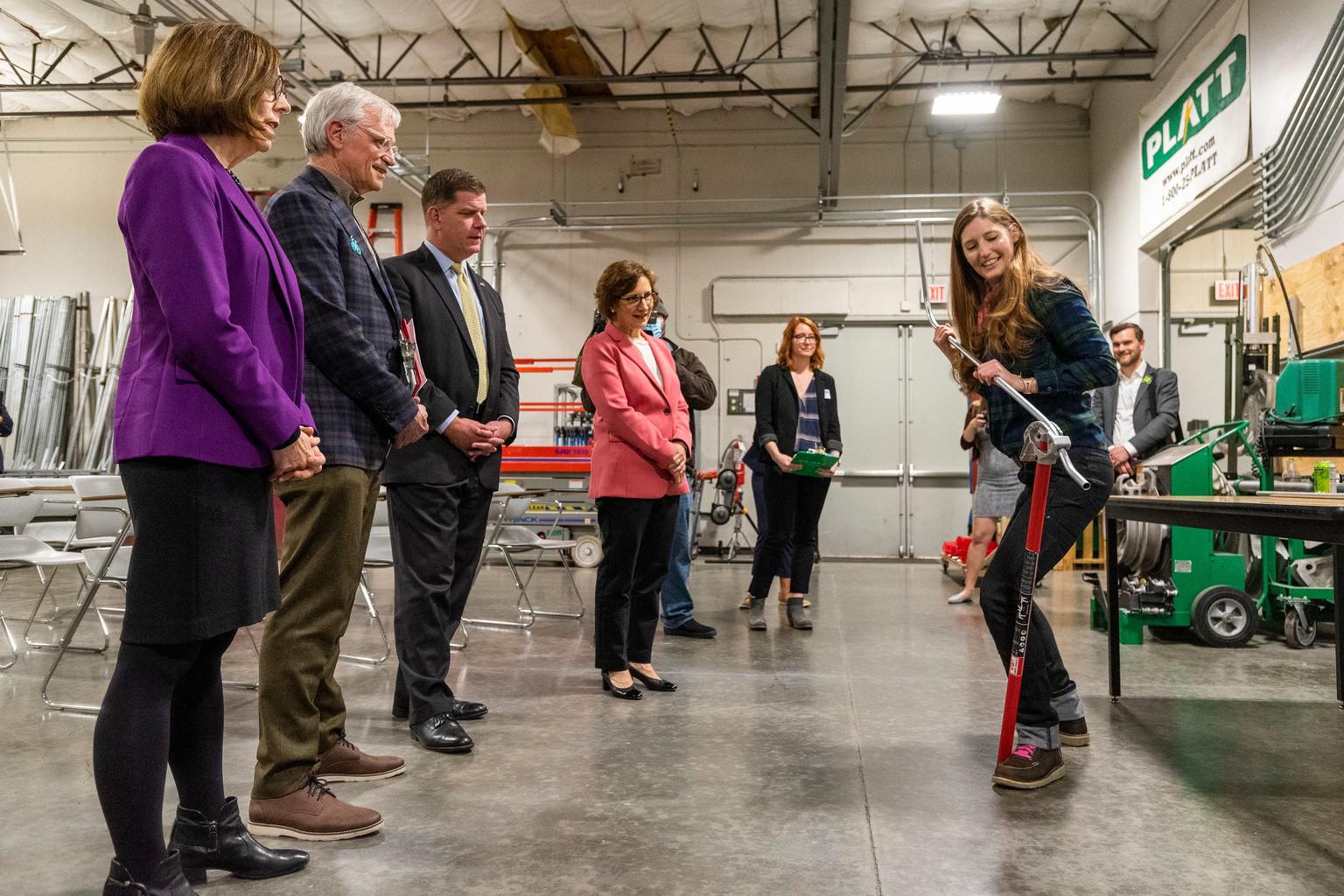 VP Harris,Cabinet Secretaries Meet with IBEW Members, Visit Training Centers